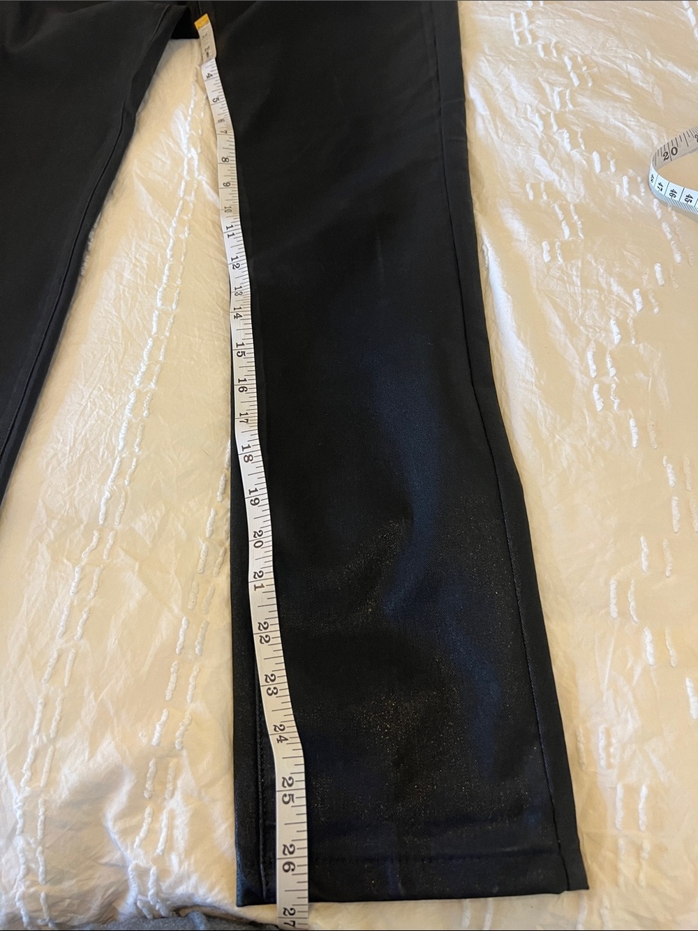 PAIGE Pandora Peg Skinny Luxe Black Coated Skinny Jeans Pants Like New Hoxten - Picture 8 of 13